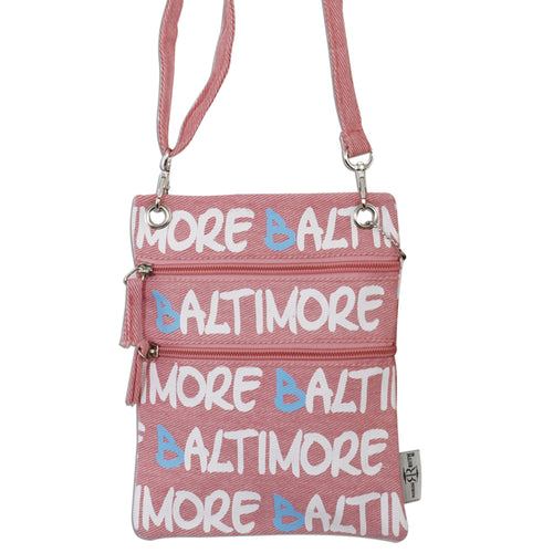 NWBM08 Neck Wallet - Baltimore Repeat PINK