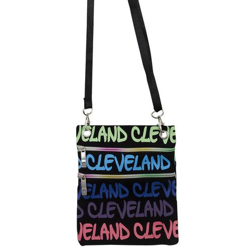 NWCL03 Neck Wallet - Cleveland Repeat BLACK BLUE PURPLE