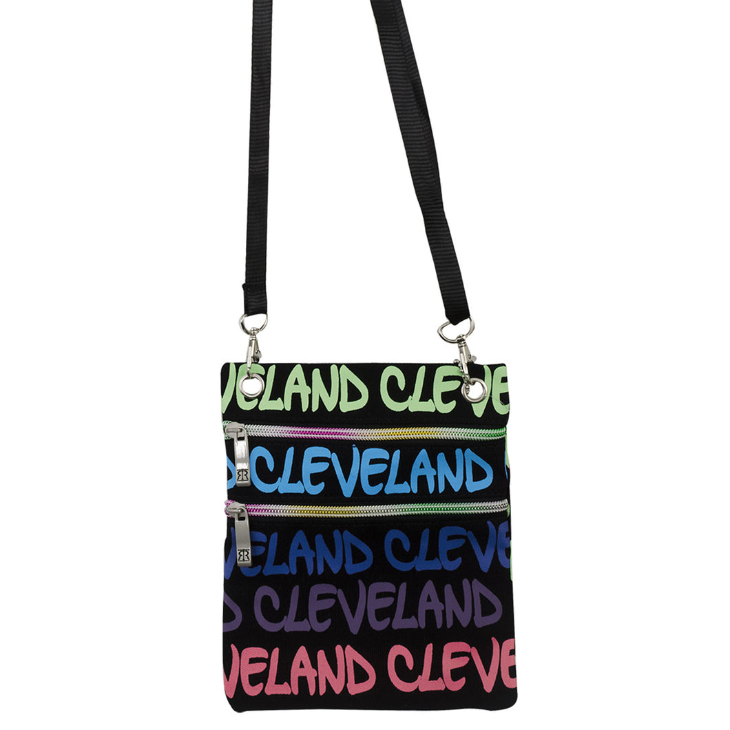 NWCL03 Neck Wallet - Cleveland Repeat BLACK BLUE PURPLE