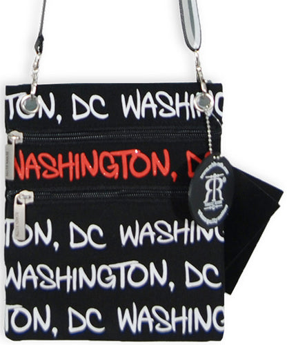 Robin Ruth Neck Wallet - Washington DC Black/White/Red 