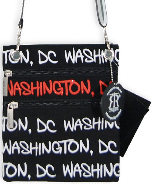 Robin Ruth Neck Wallet - Washington DC Black/White/Red 