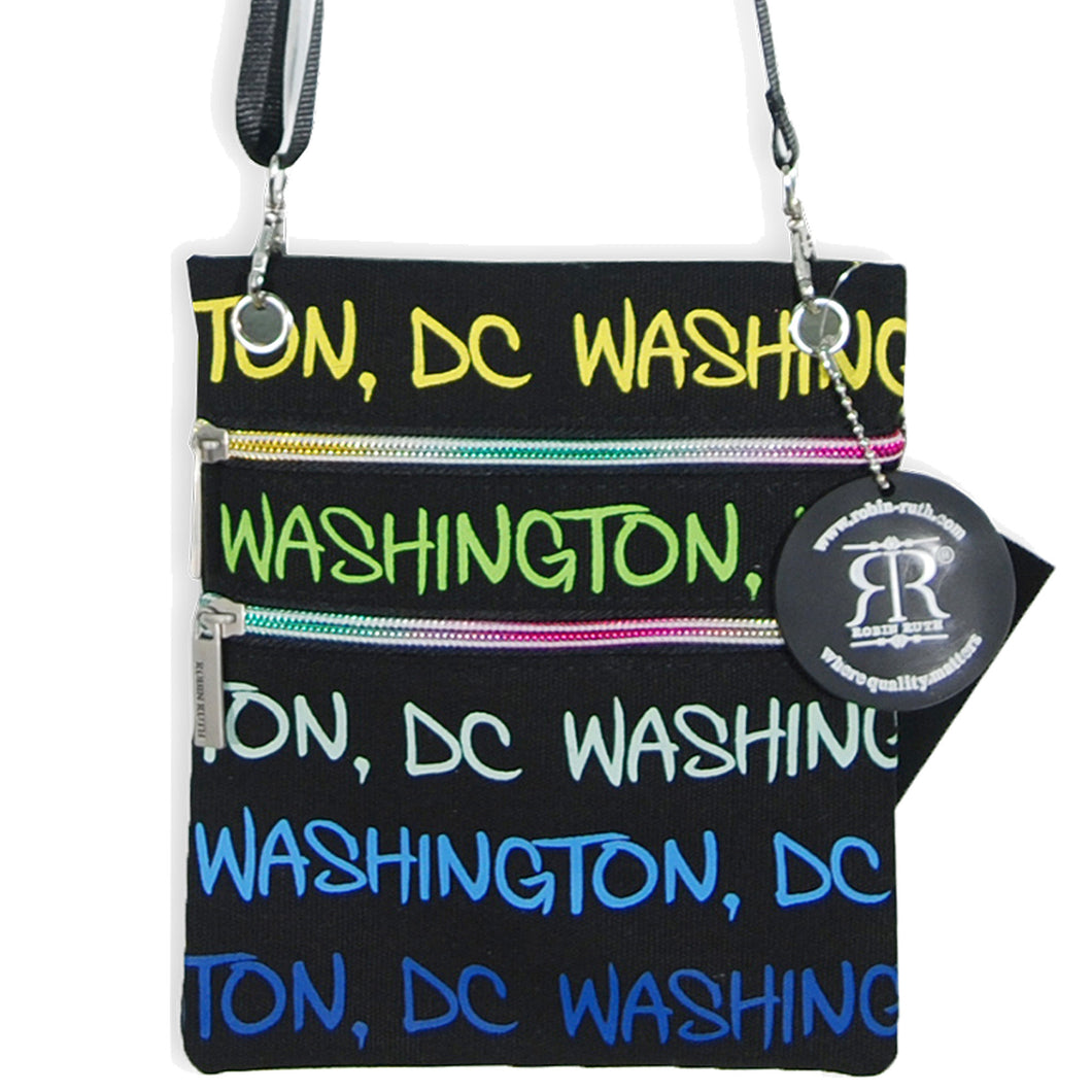 NWDC05 Robin Ruth Neck Wallet - Washington DC Rainbow Blue