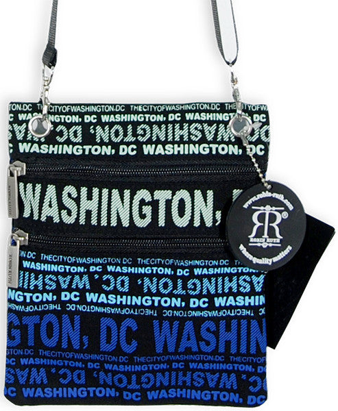 Robin Ruth Neck Wallet - Washington DC Big City Black/Blue 