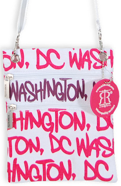 Robin Ruth Neck Wallet - Washington DC Neon White/Fushia 