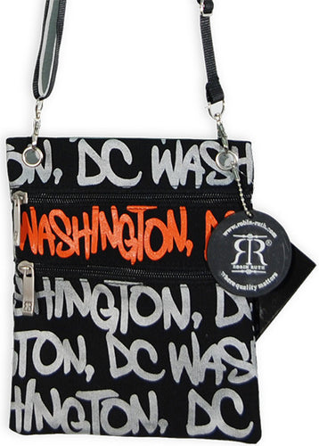 Robin Ruth Neck Wallet - Washington DC Neon Black/Silver 