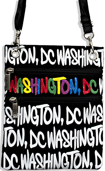 Robin Ruth Neck Wallet - Washington DC Black/White/Multi 