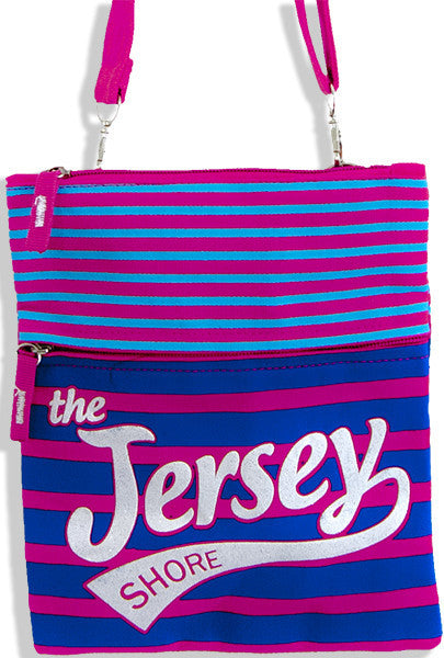 Robin Ruth Neck Wallet LARGE - Jersey Shore Fuschia/Blue