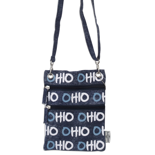 NWOH04 Neck Wallet / Ohio Repeat - Washed DENIM