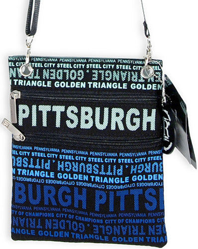 Robin Ruth Neck Wallet - Pittsburgh Big City Black/Blue 