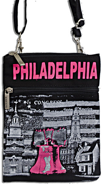 Robin Ruth Neck Wallet - Philadelphia Black/White/Pink 