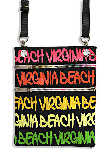 Robin Ruth Neck Wallet - Virginia Beach Black/Rainbow 