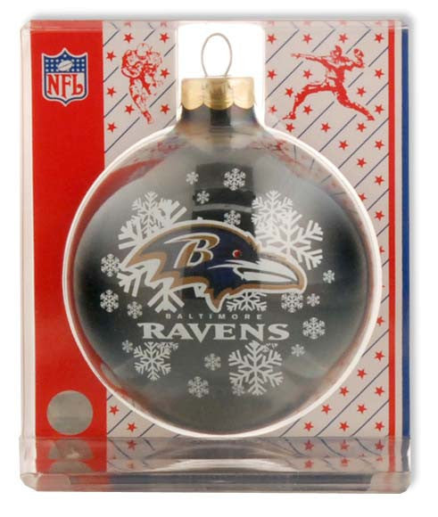 Ornament Glass Ball Baltimore Ravens
