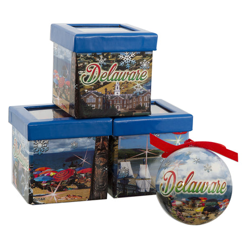 Ornament - Decoupage Boxed - Delaware