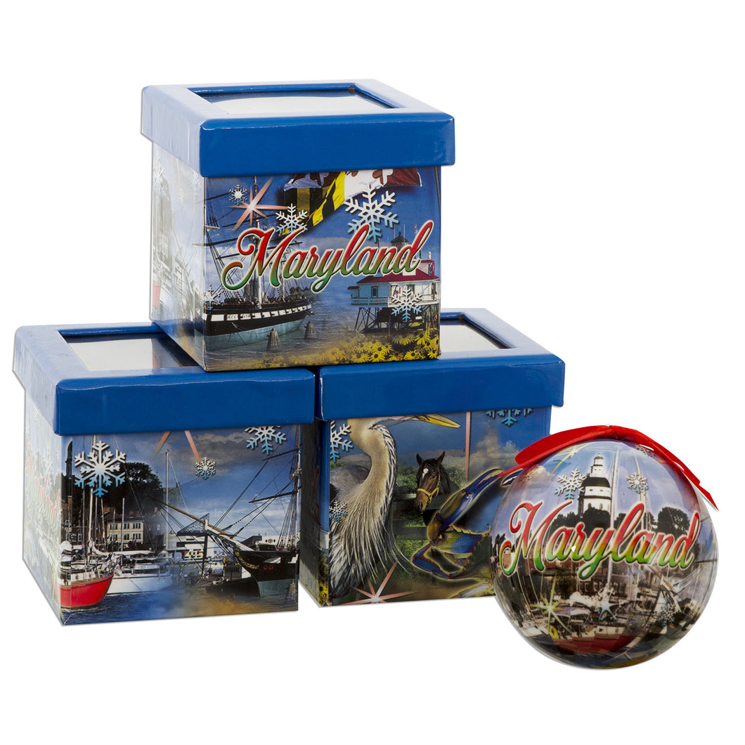 Ornament Decoupage Boxed Maryland