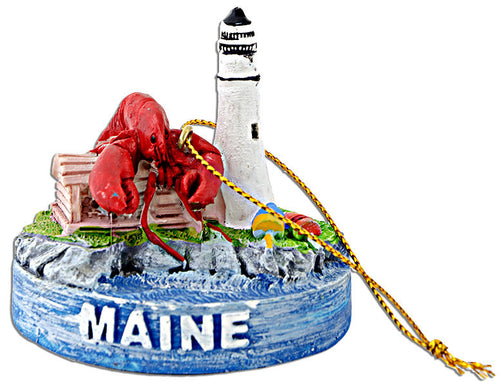 Ornament Polyresin Maine Scene