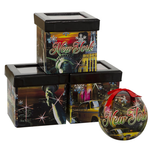 Ornament - Decoupage Boxed - New York