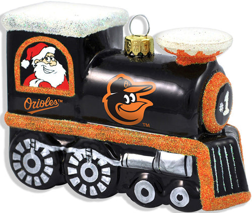 Ornament Glass Train Baltimore Orioles