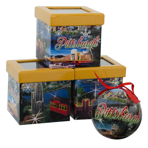Ornament Decoupage Boxed Pittsburgh