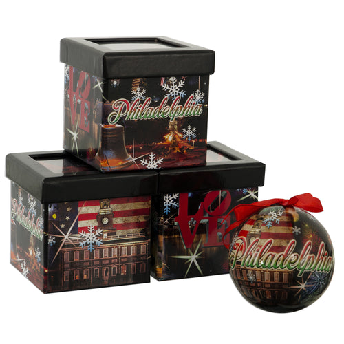 Ornament Decoupage Boxed Philadelphia