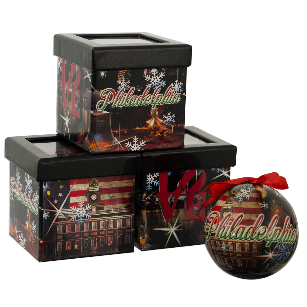 Ornament Decoupage Boxed Philadelphia
