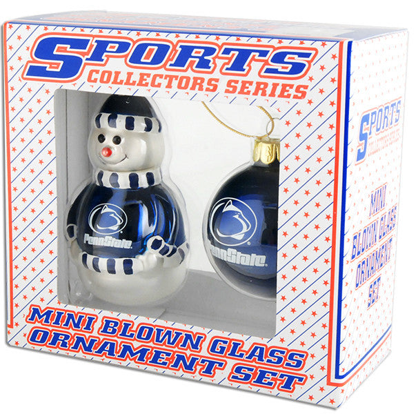 Mini Blown Ornament Set Penn State