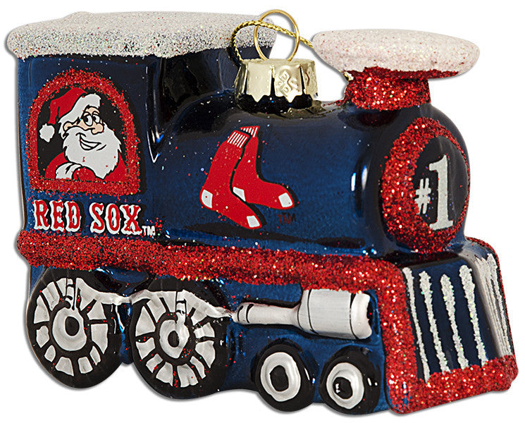 Ornament Glass Train Boston Red Sox