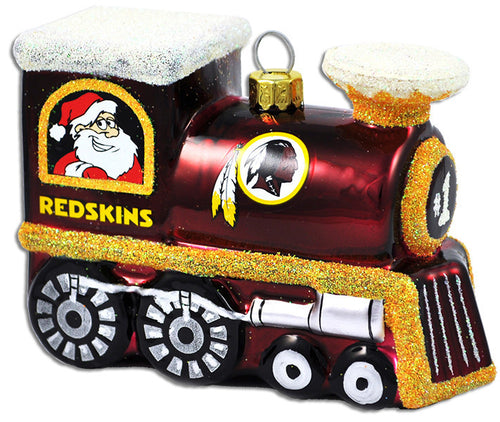 Ornament Glass Train Washington Redskins