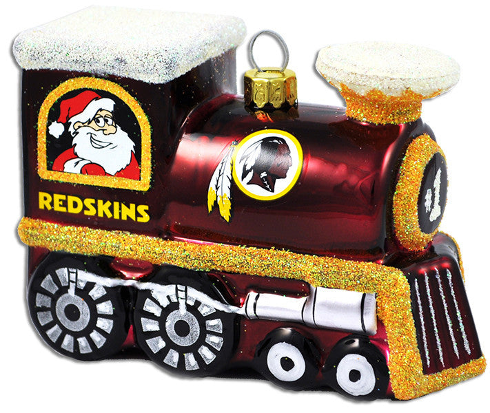 Ornament Glass Train Washington Redskins