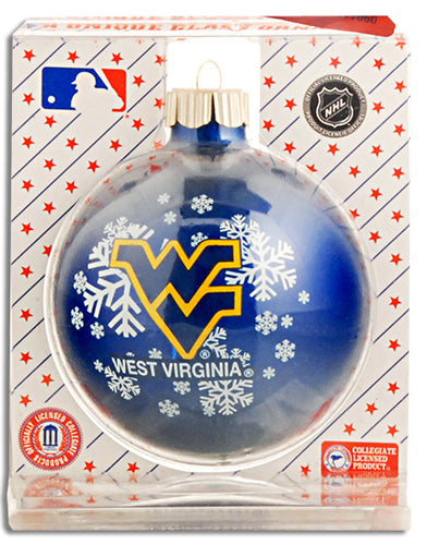 Ornament Glass Ball West Virginia University