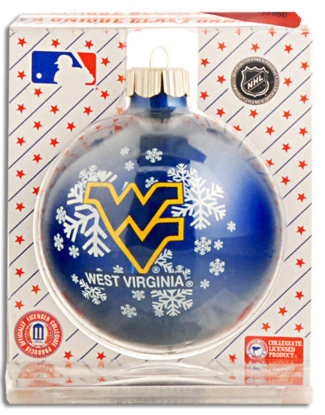 Ornament Glass Ball West Virginia University