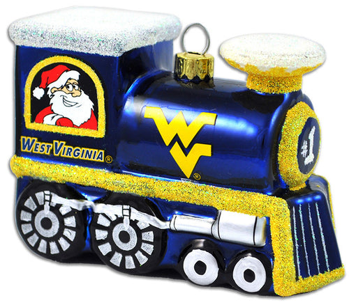 Ornament Glass Train West Virginia University
