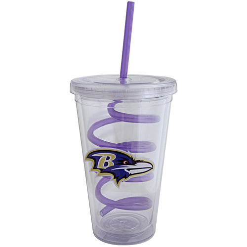 PMBR3 Swirl Straw Tumbler 16 oz Baltimore Ravens
