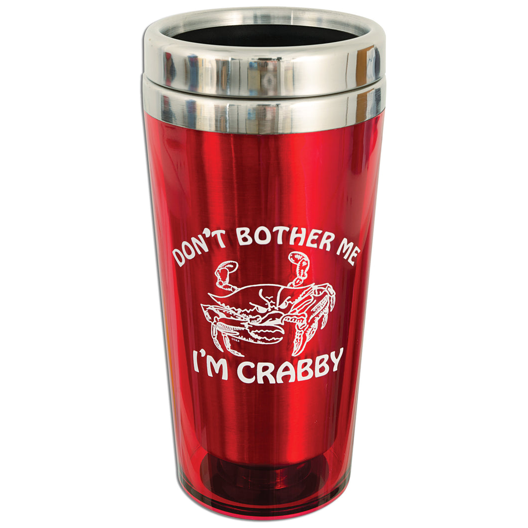 PMCR6 Insulated Stainless Mug Red I'm Crabby