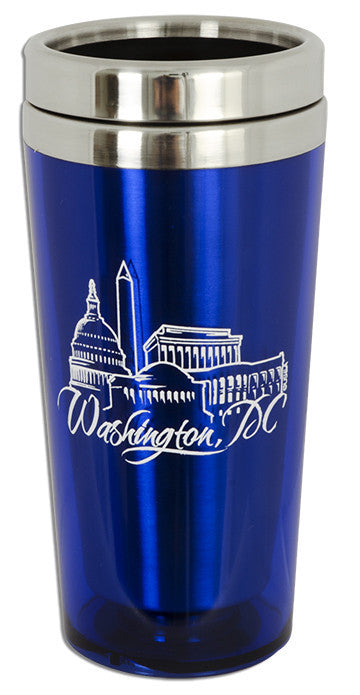 PMDC03B Insulated Stainless Mug Washington DC BLUE
