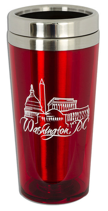 PMDC03R Insulated Stainless Mug Washington DC RED