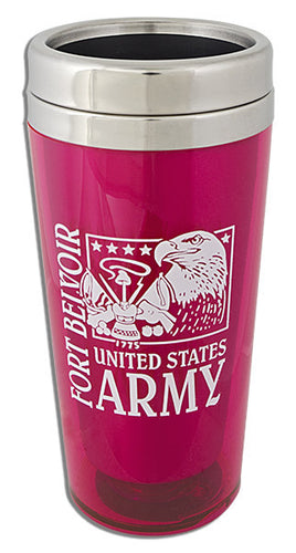 PMFB1 Acrylic Stainless Tumbler Fort Belvoir HOT PINK