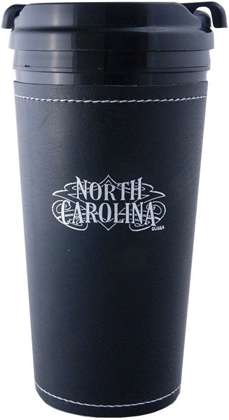 PMNC1 Leather Car Mug North Carolina Tribal