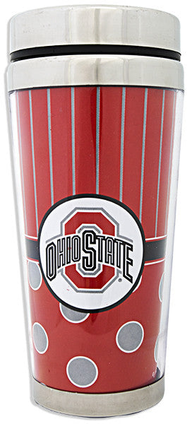 PMOS4 Travel Mug Stainless Polka Dot OSU