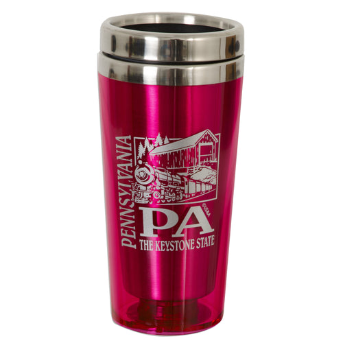 PMPA3 Insulated Stainless Mug PINK Pennsylvania