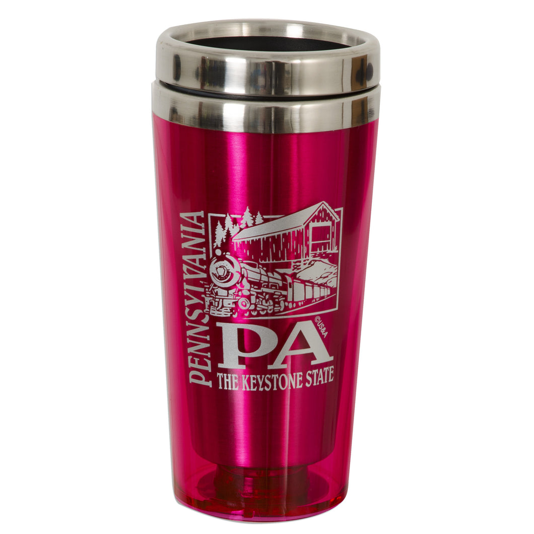 PMPA3 Insulated Stainless Mug PINK Pennsylvania