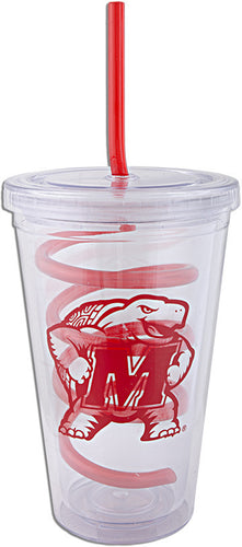 PMUM3 Swirl Straw Tumbler 16 oz University of Maryland