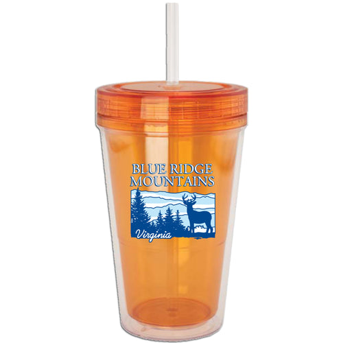 PMVA9 Acrylic Tumbler 16 oz ORANGE Virginia Blue Ridge