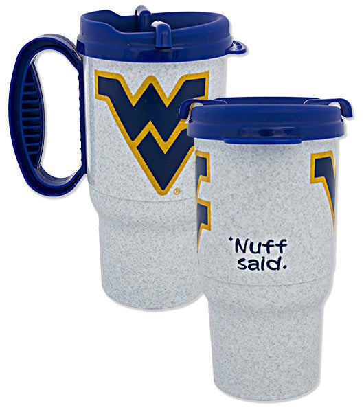PMWU1 Insulated Car Mug Granite WVU Nuff Said