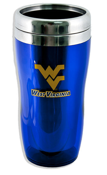 PMWU3 Insulated Stainless Mug Navy WVU Logo