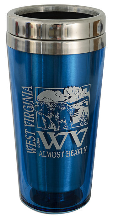 PMWV3 Insulated Stainless Mug West Virginia Light BLUE