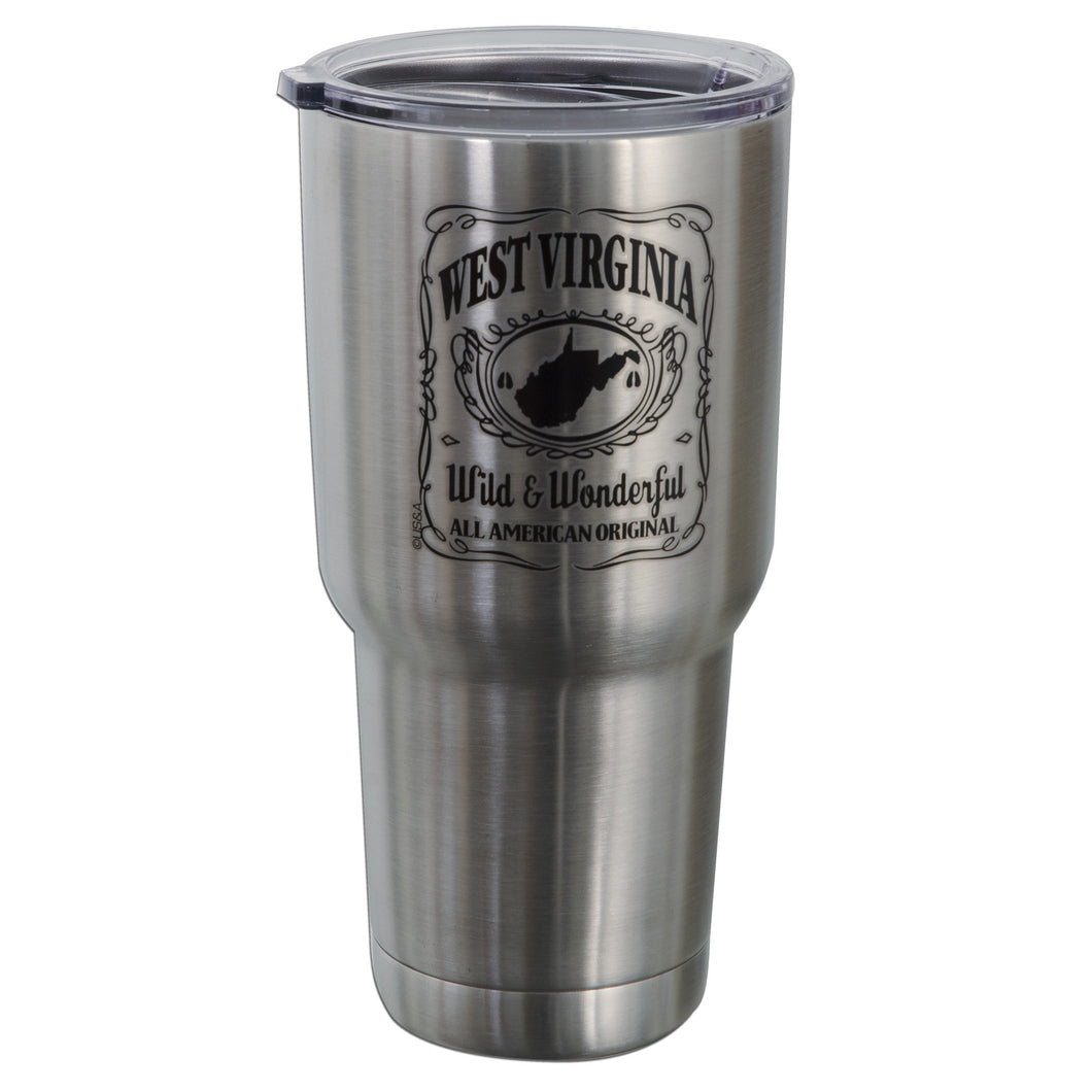 PMWV5 Stainless Vacuum Insulted 30oz Tumbler West Virginia