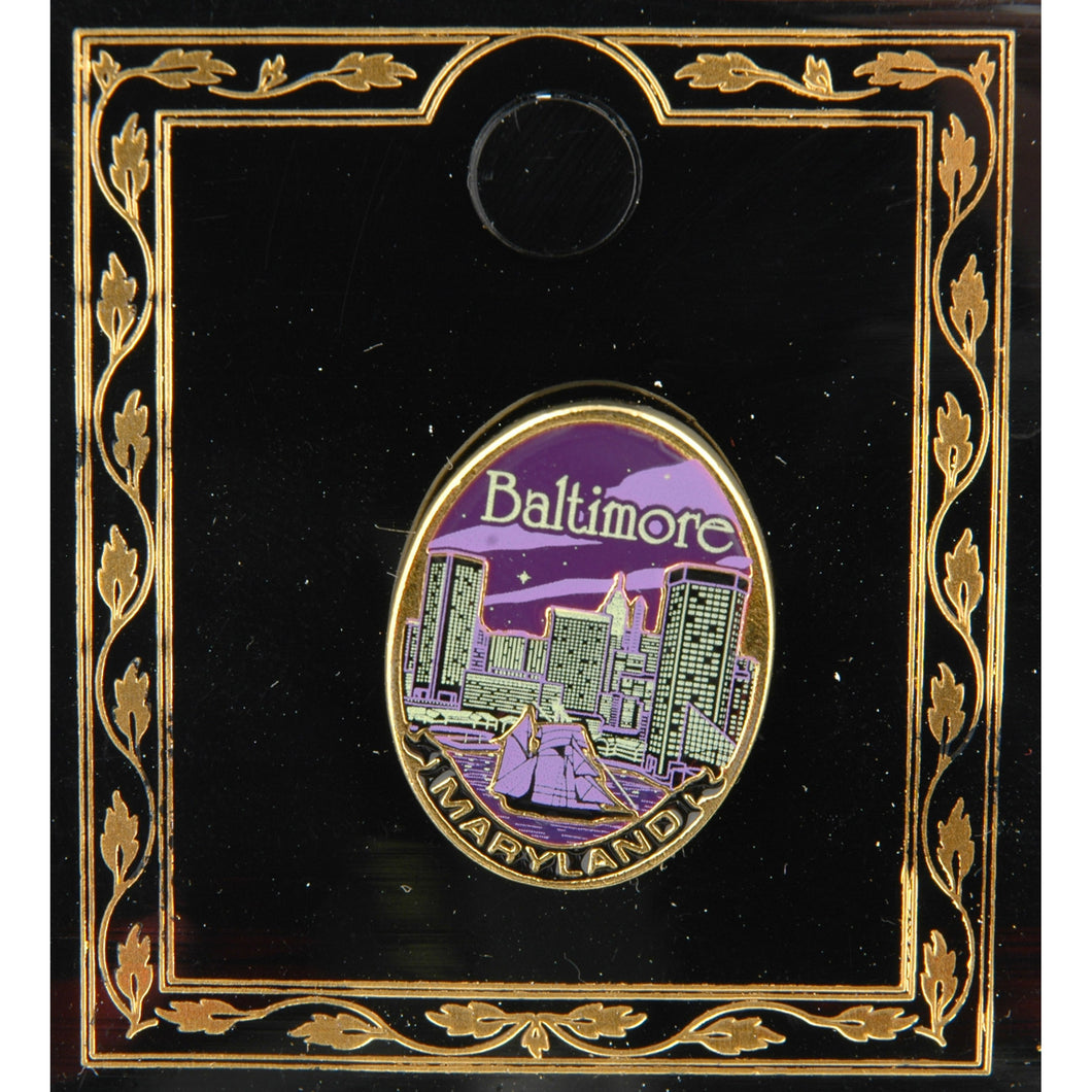 Pin Color Fill Oval Baltimore Night