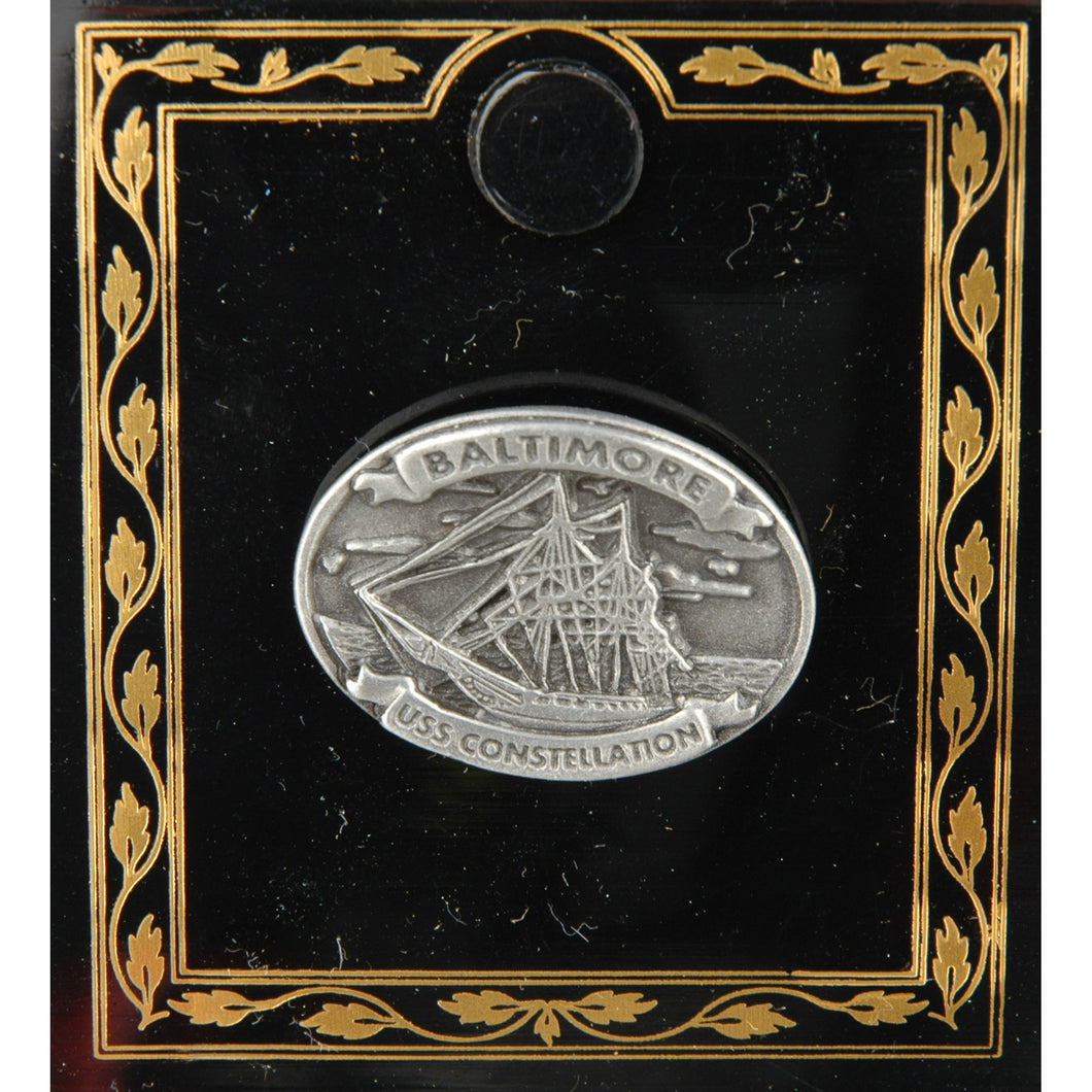 Pin Pewter Carded USS Constellation