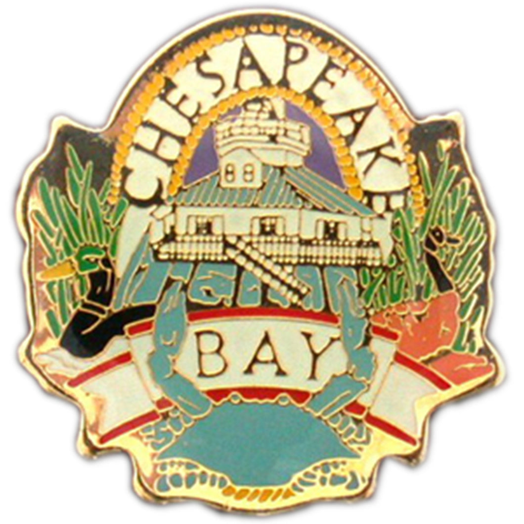 Pin Brass Enamel Chesapeake Bay