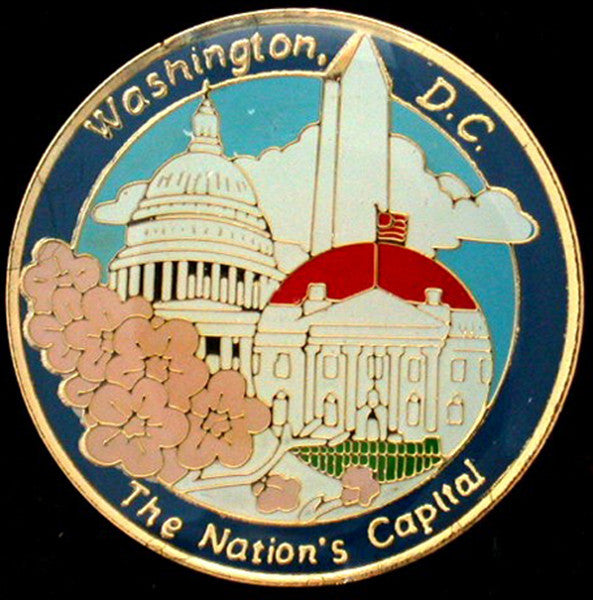 Pin Brass Enamel Washington DC